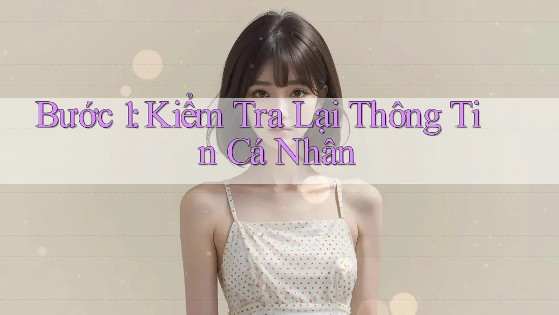 Bước 1: Kiểm Tra Lại Thông Tin Cá Nhân Bước 1: Kiểm Tra Lại Thông Tin Cá Nhân